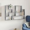 vidaXL Wall Shelf Concrete Grey 96x12x64 cm Engineered Wood