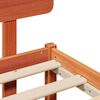 vidaXL Bed Frame with Headboard Wax Brown 120 x 200 cm Solid Pine Wood