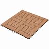 vidaXL Decking Tile 11 pcs Brown 30 x 30 cm WPC