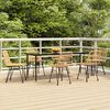vidaXL 7 Piece Garden Dining Set Poly Rattan