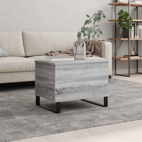 vidaXL Coffee Table Grey Sonoma 60x44.5x45 cm Engineered Wood