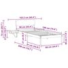 vidaXL Bed Frame with Headboard Brown 90 x 190 cm Solid Pine Wood