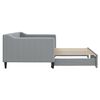 vidaXL Daybed with Trundle without Mattress Light Grey 90x190 cm Single