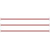 vidaXL Turning Bar | Set of 3 | Red | Powder-coated steel | 125 cm long