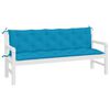 vidaXL Garden Bench Cushions 2pcs Light Blue 180x50x7cm Oxford Fabric