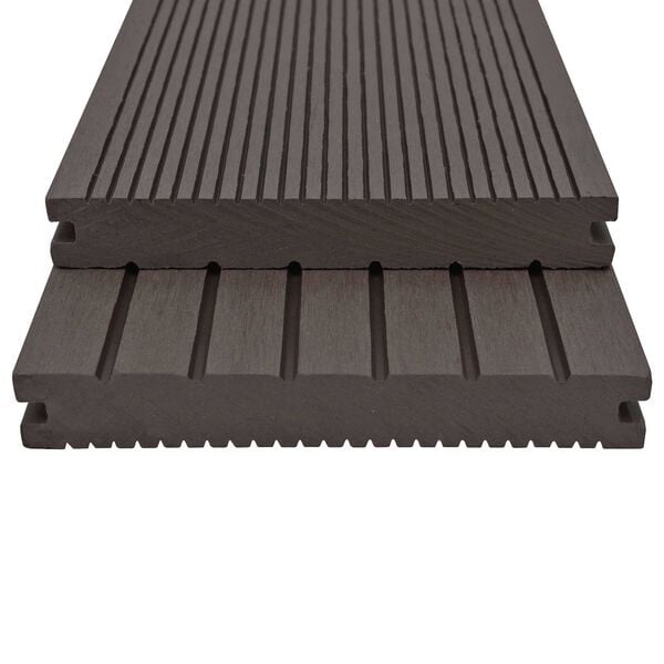vidaXL Decking Board 6 pcs Dark Brown WPC