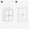 vidaXL Storage Cabinet 2 pcs Pink 90 x 40 x 140 cm Steel