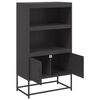 vidaXL Highboard Black 68.5x38.5x123.5 cm Steel