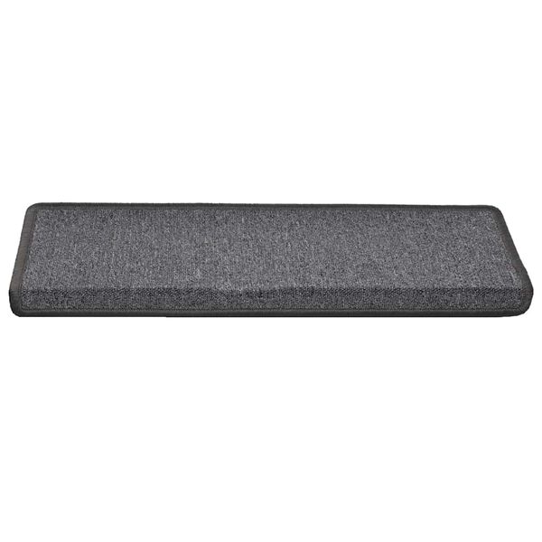 vidaXL Stair Mats 30 pcs 65x21x4 cm Dark Grey Rectangular Edge