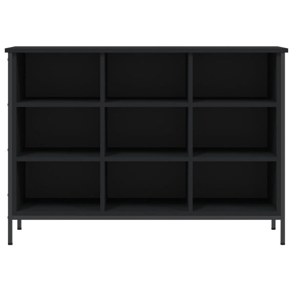 vidaXL Shoe Cabinet Black 100x35x70 cm Engineered Wood