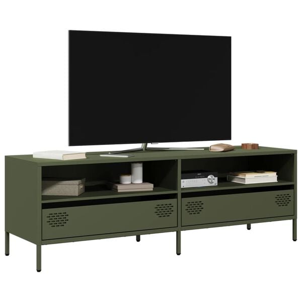 vidaXL TV Cabinet Olive Green 135x39x43.5 cm Cold-rolled Steel