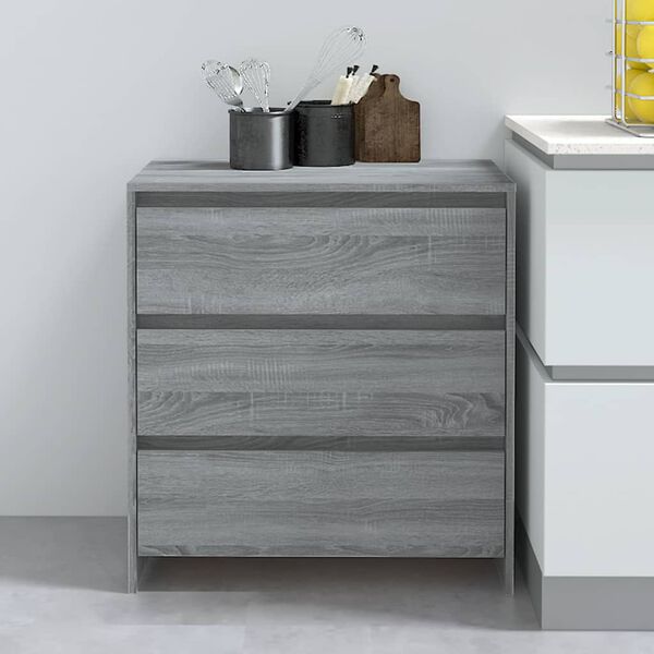 vidaXL Sideboard Grey Sonoma 70x41x75 cm Engineered Wood