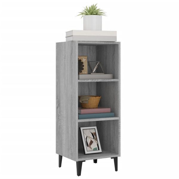 vidaXL Sideboard Grey Sonoma 34.5x32.5x90 cm Engineered Wood