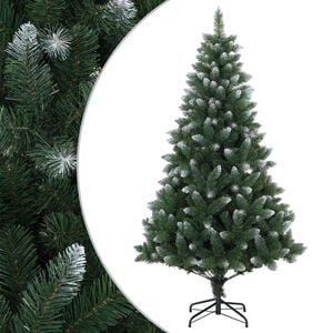 vidaXL Artificial Christmas Tree 120 cm PVC and Metal Green
