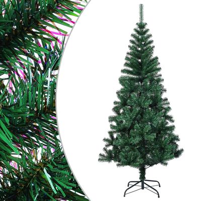 vidaXL Artificial Christmas Tree with Iridescent Tips Green 180 cm PVC