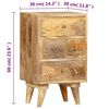 vidaXL Bedside Cabinet 36x30x60 cm Solid Mango Wood