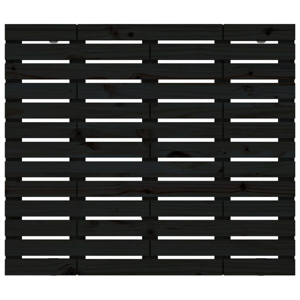 vidaXL Wall Headboard Black 81x3x91.5 cm Solid Wood Pine