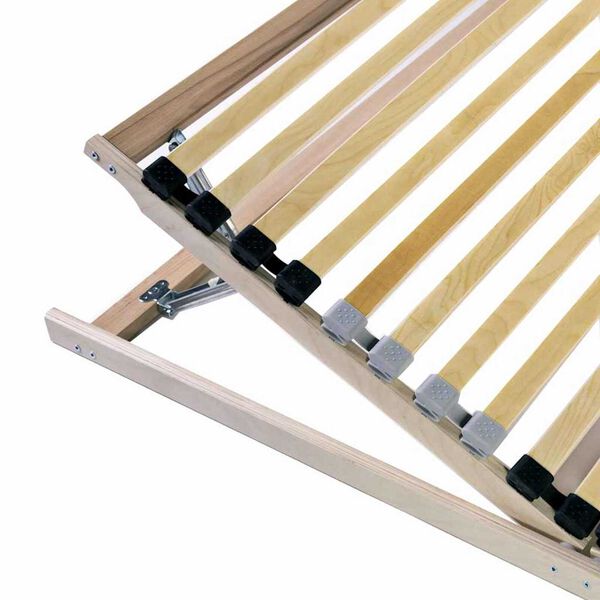 vidaXL Slatted Bed Base Brown 90 x 190 cm Solid Beech Wood