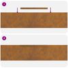 vidaXL Lawn Edging 4 pcs Rusty 450 x 0.05 x 20 cm Weathering Steel