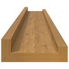 vidaXL Wall Shelf with Shelf 4 pcs Beige 80 x 9 x 3 cm Engineered Wood