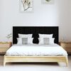 vidaXL Wall Headboard Black 159.5x3x60 cm Solid Wood Pine
