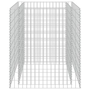 vidaXL Gabion Raised Bed Galvanised Steel 90x90x100 cm