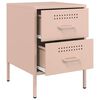 vidaXL Bedside Cabinets 2 pcs Pink 36x39x50.5 cm Steel