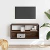 vidaXL TV Cabinet Brown Oak 80x31x39.5 cm Engineered Wood and Metal