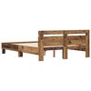 vidaXL Bed Frame with Headboard Old Wood 120 x 200 cm Engineered Wood