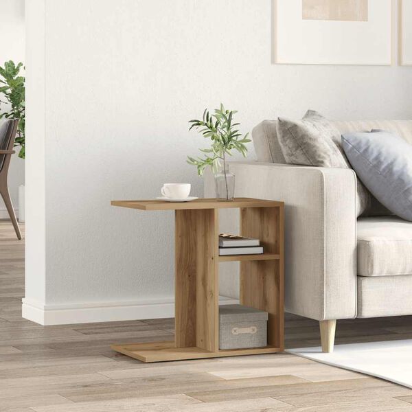 vidaXL Side Table Artisan Oak 50x30x50 cm Engineered Wood