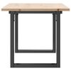 vidaXL Coffee Table O-Frame 100x50x45 cm Solid Wood Pine and Steel