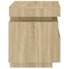 vidaXL Bedside Cabinet with LED Lights Sonoma Oak 40x39x48.5 cm