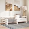vidaXL Day Bed with Trundle without Mattress White 90x190 cm Single Solid Wood