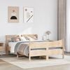 vidaXL Bed Frame with Headboard 160x200 cm Solid Wood Pine