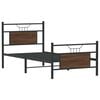 vidaXL Bed Frame without Mattress Brown Oak 90x190 cm Single Engineered Wood