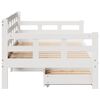 vidaXL Daybed with Drawers without Mattress White 90x190 cm Single Solid Wood