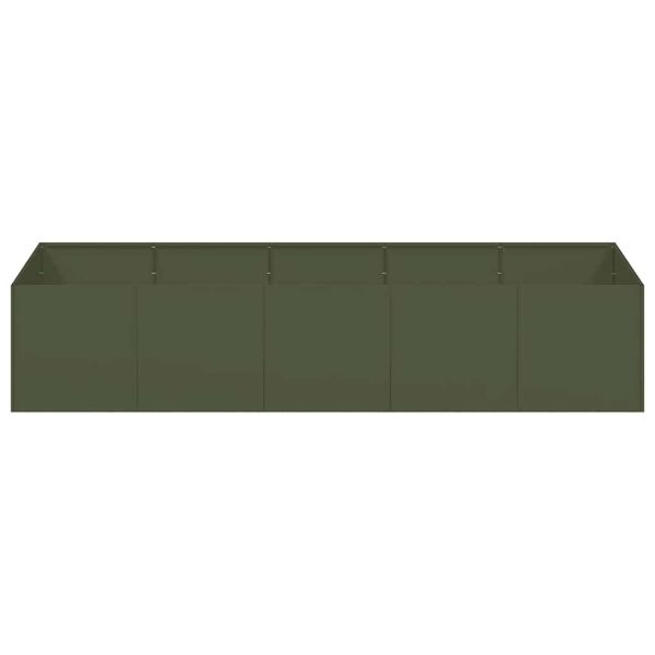 vidaXL Planter Olive Green 200x80x40 cm Steel