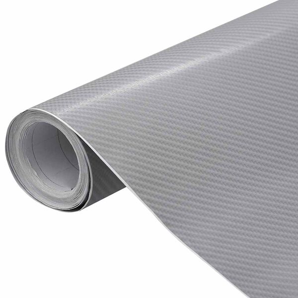 vidaXL Car Films 2 pcs 4D Silver 100x150 cm+50x150 cm