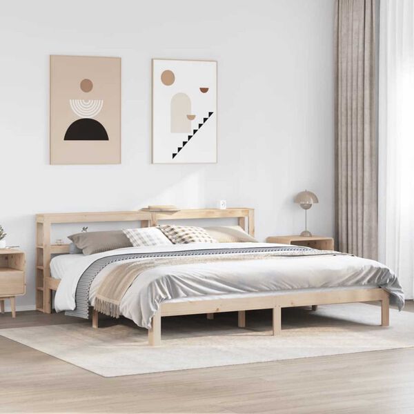 vidaXL Bed Frame with Headboard without Mattress 200x200 cm