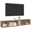 vidaXL TV Cabinet Set Wall-mounted 2 pcs Artisan Oak 37 x 35 x 107cm