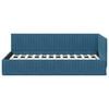 vidaXL Corner Bed Frame with Headboard Blue 100 cm x 200 cm Velvet