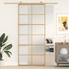 vidaXL Sliding Door Gold 90x205 cm Frosted ESG Glass and Aluminium