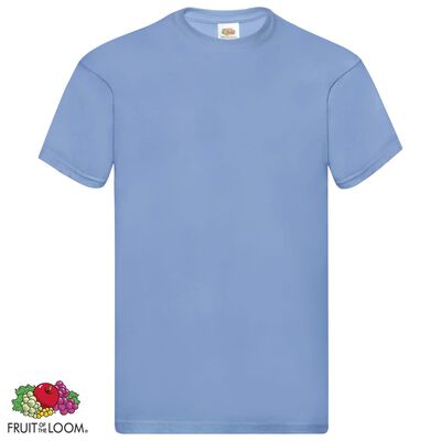 Fruit of the Loom Original T-shirts 5 pcs Light Blue XL Cotton