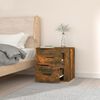 vidaXL Wall-mounted Bedside Cabinet Smoked Oak 50x36x47 cm