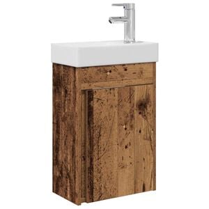 vidaXL Bathroom Vanity Unit with Tap Old Wood 40.5 x 22.5 x 62 cm