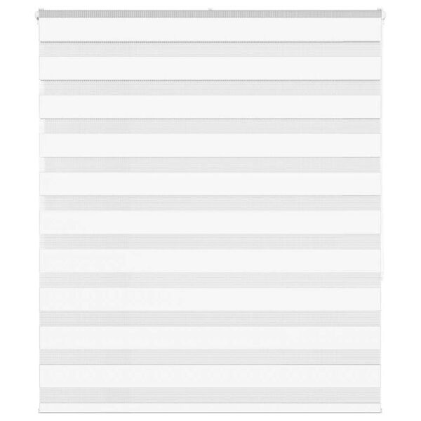 vidaXL Zebra Blind White 125x150 cm Fabric Width 120.9 cm Polyester
