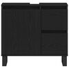 vidaXL Bathroom Sink Cabinet Black Oak 65 x 33 x 60 cm Engineered Wood