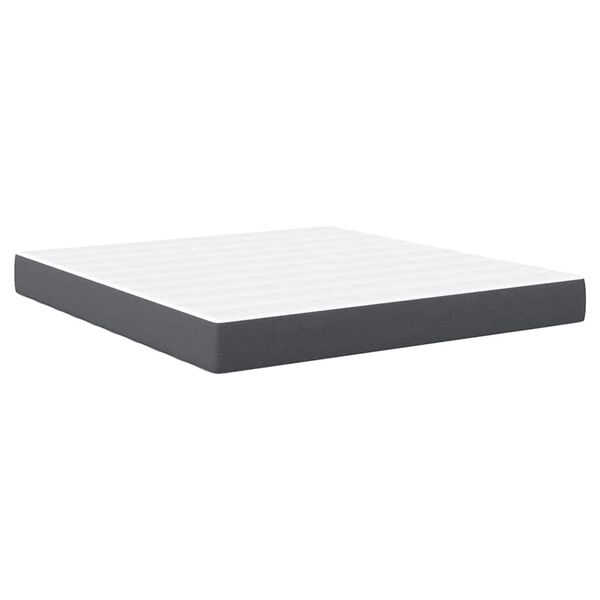 vidaXL Bed Mattress with Mattress Grey 180 x 200 cm Fabric
