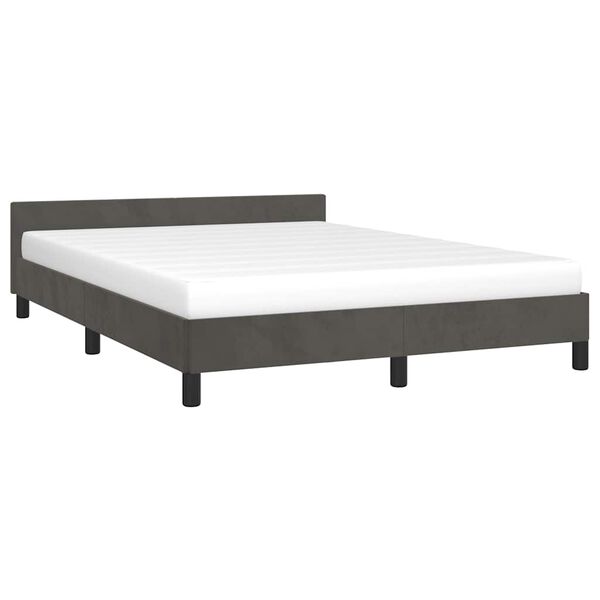 vidaXL Bed Frame without Mattress Dark Grey 180x200cm Super King Velvet
