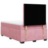 vidaXL Box Spring Bed with Mattress Pink 120x200 cm Velvet
